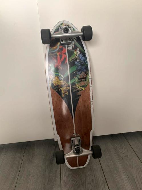 Longboard, skateboard, Sport en Fitness, Skateboarden, Zo goed als nieuw, Skateboard, Longboard, Ophalen of Verzenden