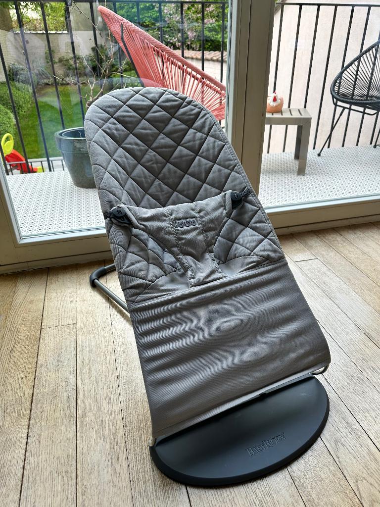 Transat BabyBjörn Bliss Gris sable, Kinderen en Baby's, Gebruikt, Verstelbaar, Wipstoel, Ophalen