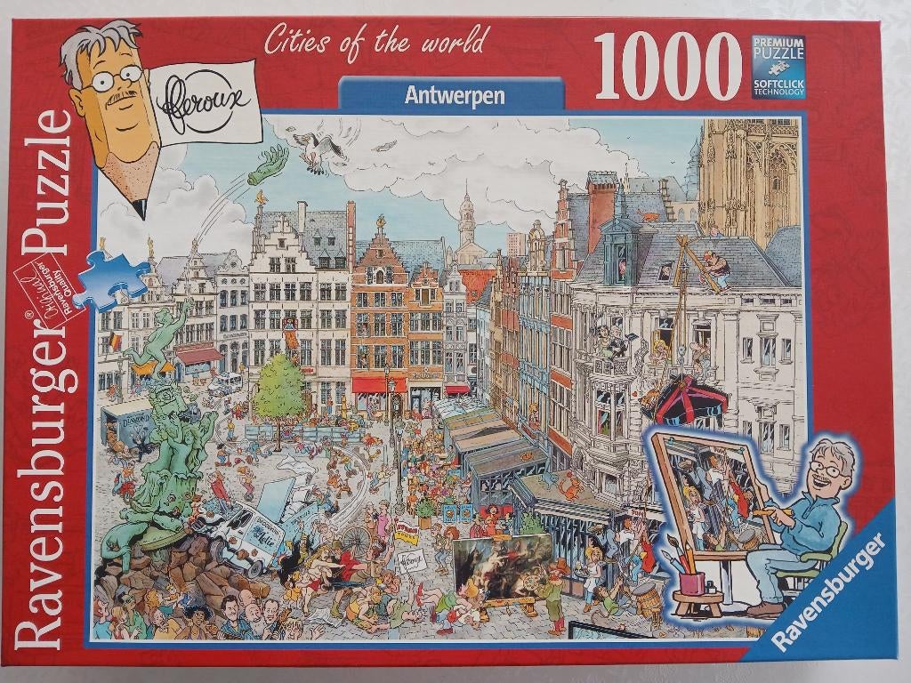 4 Puzzels Ravensburger Cities of the world 925/1000 stukjes, Ophalen, 500 t/m 1500 stukjes, Zo goed als nieuw, Legpuzzel