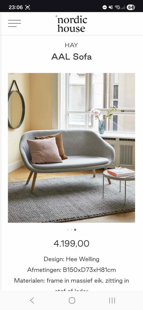 AAL Sofa Hay (grijs) zetel, Ophalen, Gebruikt