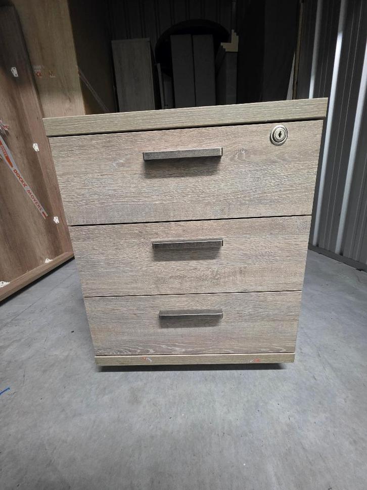 Ladeblok bureel met wielen + eventueel gratis bureau, Huis en Inrichting, Bureaus, Zo goed als nieuw, Bureau, Met wielen, Ophalen