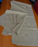 Nappe +12serviettes en lin et coton  150 cm x 250 cm, Maison & Meubles, Enlèvement ou Envoi, Utilisé, Rectangle, Intérieur