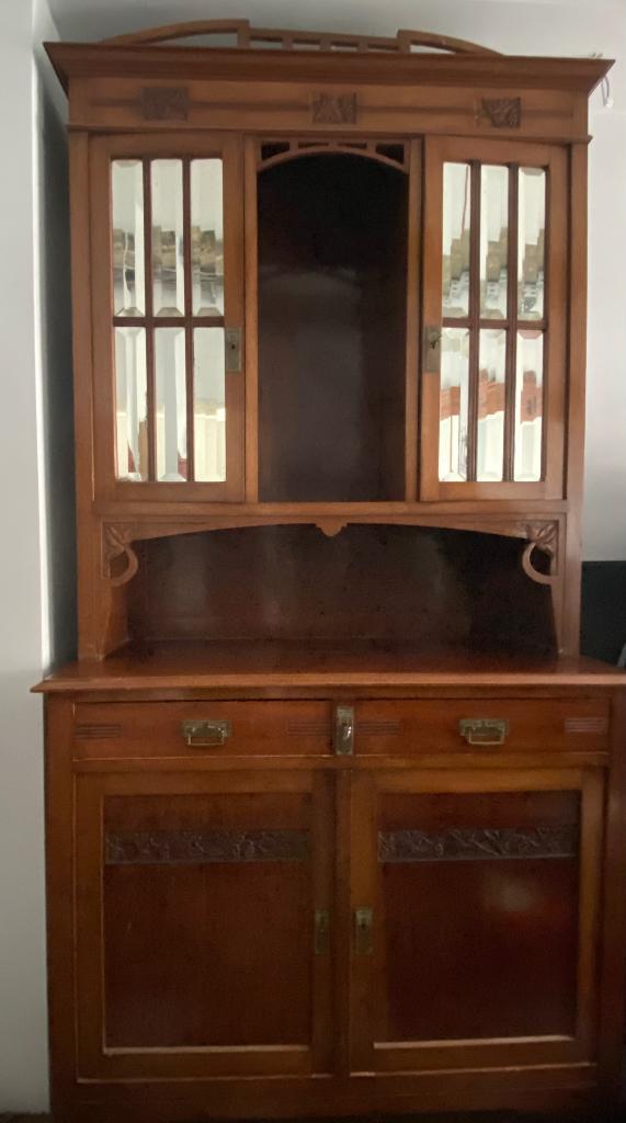 Antieke buffetkast kerselaar, Huis en Inrichting, Kasten | Buffetkasten, Gebruikt, 200 cm of meer, 100 tot 150 cm, Ophalen