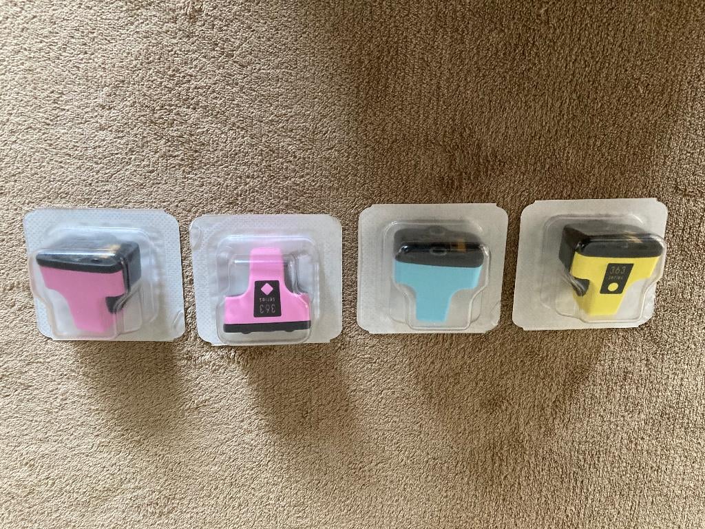 Cartridges HP 363 (3.5 ml) geel, roze, blauw, Ophalen of Verzenden, Nieuw, Cartridge, HP