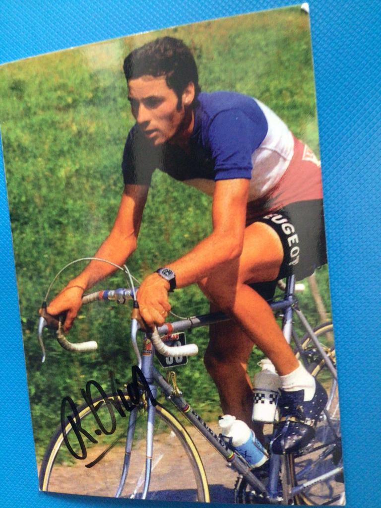 wielerkaart 1975 team peugeot regis ovion  signe, Verzenden, Zo goed als nieuw