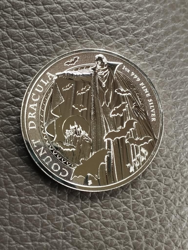 1oz 999 Zilver Count Dracula 2025, Enlèvement ou Envoi, Argent