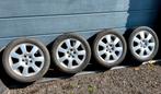 Belles jantes alu originales VW (5x100) avec pneus lisses., 16 pouces, Enlèvement, Utilisé, Jante(s)