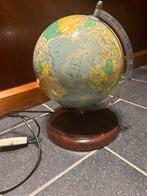 Wereldbol met houten voet en stalen boog., Enlèvement ou Envoi, Comme neuf