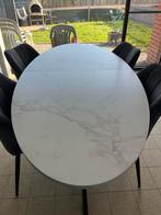 Eettafel marmerlook kleine beschadiging, Ophalen, Zo goed als nieuw