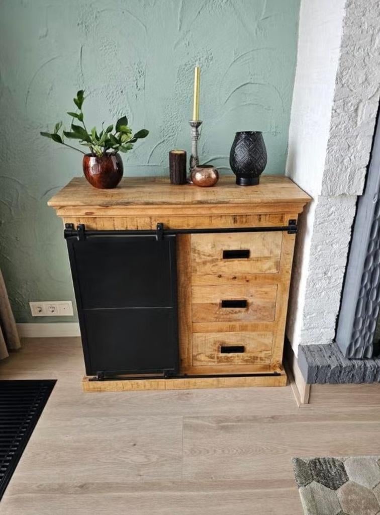 Dressoir mangohout 1 m. Breed, Ophalen