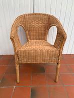 Fauteuil van geweven rotan, Huis en Inrichting, Ophalen, Gebruikt, Hout