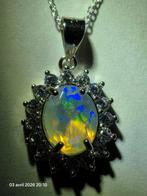 Pendentif en argent massif 925 avec superbe opale d'Éthiopie, Neuf, Enlèvement, Avec pierre précieuse, Argent