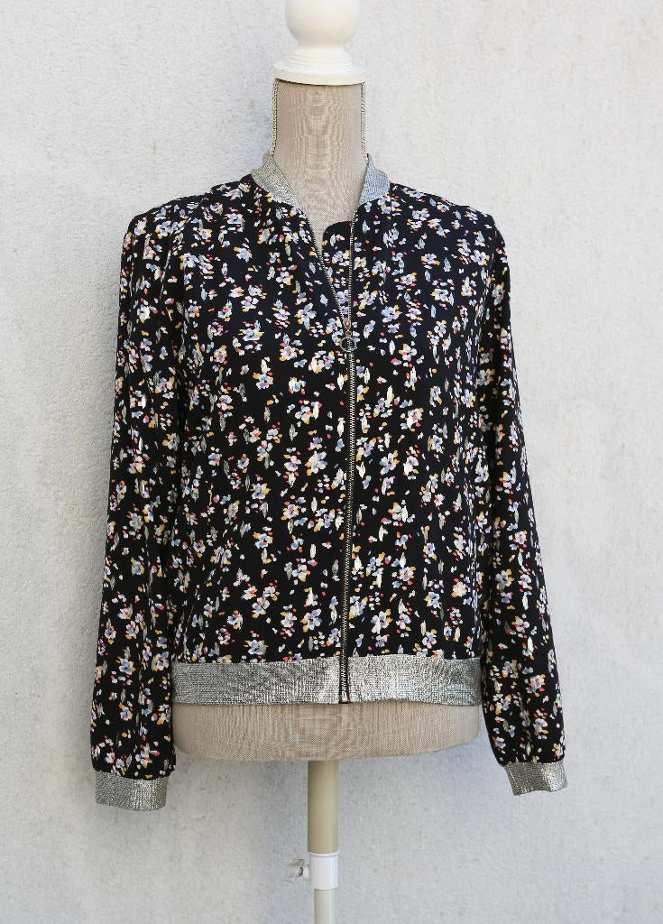 Prachtig bomberjack S (of liever M) „Rue des Abbesses Paris”, Kleding | Dames, Jassen | Zomer, Nieuw, Maat 36 (S), Zwart, Ophalen of Verzenden