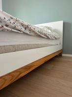 Bed inclusief 2 lattenbodems en matrassen (gratis), Ophalen, Gebruikt, Tweepersoons, 180 cm