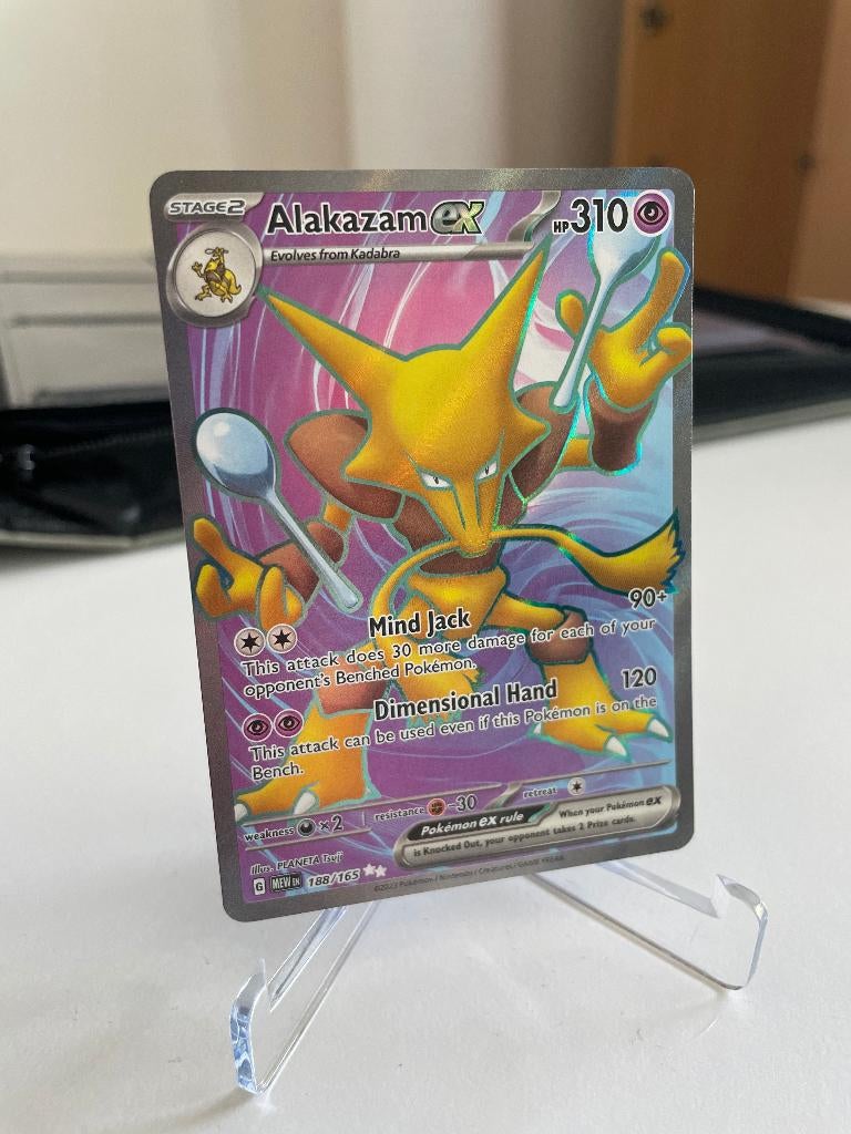 Alakazam EX (MEW 188) - NM, Hobby en Vrije tijd, Ophalen of Verzenden, Zo goed als nieuw, Losse kaart, Foil