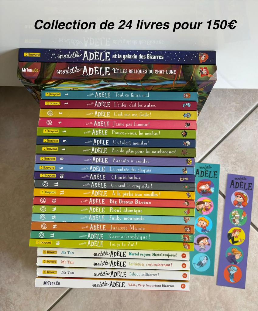 Gros lot de 24 livres Adèle Mortelle, Enlèvement ou Envoi, Comme neuf