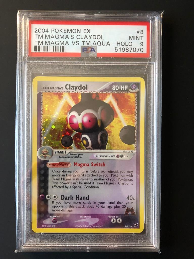 Claydol psa 9 ex team magma vs aqua, Ophalen of Verzenden, Nieuw, Losse kaart