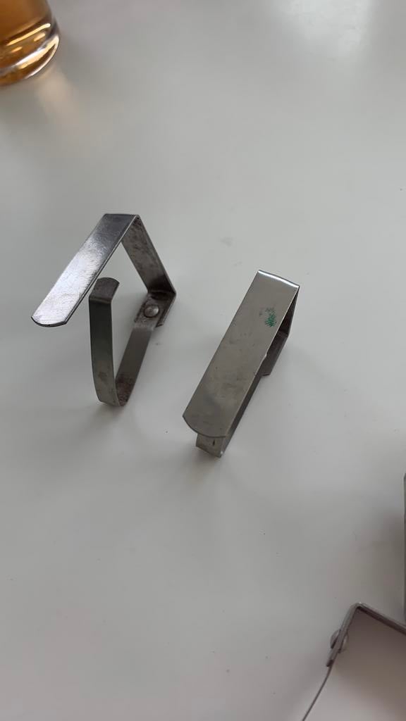 Metalen tafelklemmen, Ophalen, Gebruikt