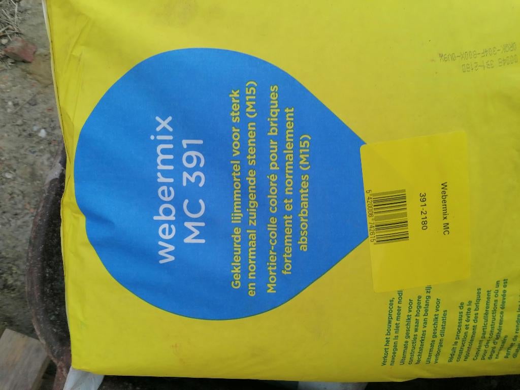 Lijmmortel weber mix mc391, Bricolage & Construction, Briques, Enlèvement, Neuf, Autres types