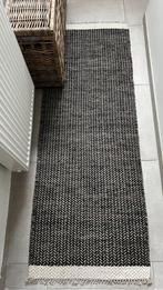 Handgeweven wollen loper met franjes, 150 à 200 cm, Enlèvement ou Envoi, Comme neuf, 50 à 100 cm