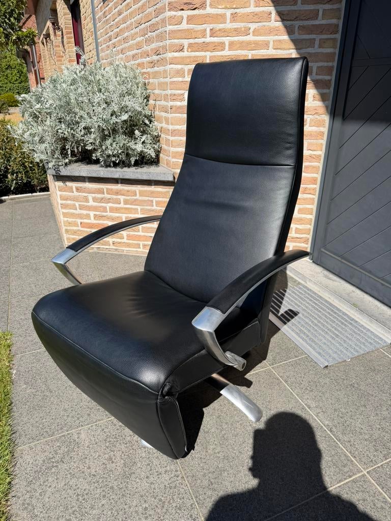 Jori Brainbuilder relax zwart leder, medi, mono-move ZGAN!!, Ophalen of Verzenden, Leolux durlet rolf benz minotti natuzzi conform stressless hukla