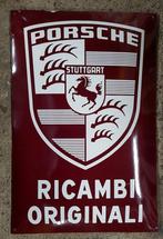Porsche Ricambo originali emaillen reclame bord garage, Ophalen of Verzenden, Zo goed als nieuw, Reclamebord