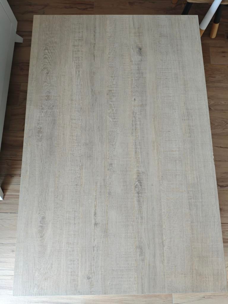 Stevige salontafel in lichte eiken kleur, Ophalen, Gebruikt, 100 tot 150 cm, 50 tot 100 cm