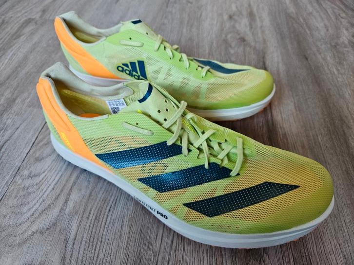 Spikes Adidas Adizero Avanti TYO maat 46, Sport en Fitness, Loopsport en Atletiek, Zo goed als nieuw, Spikes, Hardlopen, Adidas