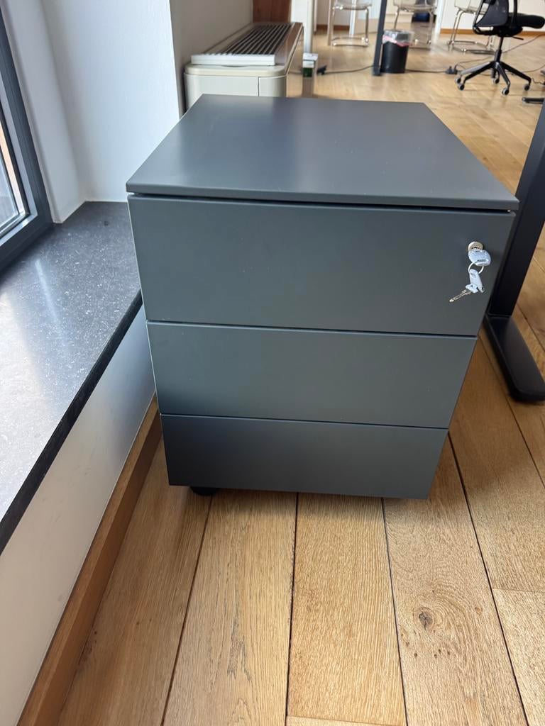 Grey Office Drawer Unit with Lock, Maison & Meubles, Armoires | Étagères, Utilisé, Enlèvement