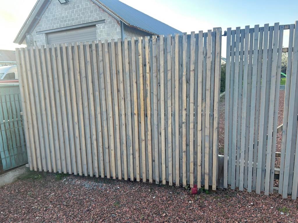 Portail de jardin en bois, 6 mètres ou plus, Enlèvement, Utilisé, 1 à 2 mètres