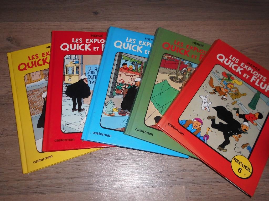 lot 5 anciennes bd 2 à 6 quick et flupke - herge tintin ..., Livres, Enlèvement ou Envoi