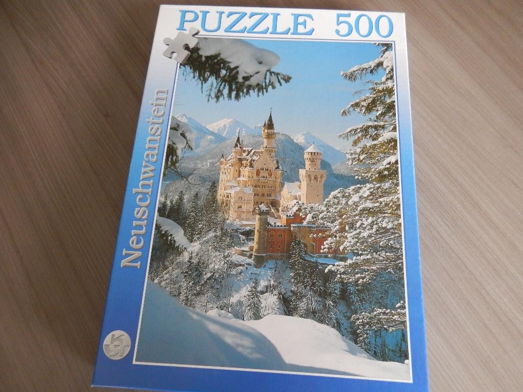 puzzel Neuschwanstein 500, Verzenden, 500 t/m 1500 stukjes, Zo goed als nieuw, Legpuzzel