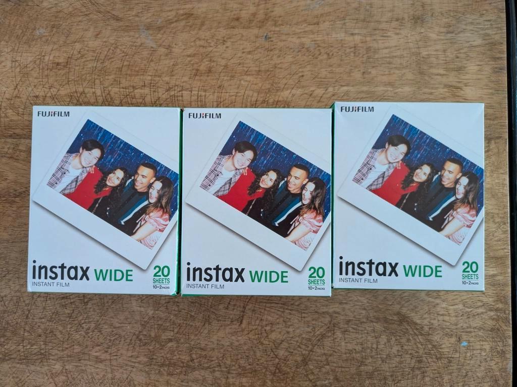 Fujifilm instax Wide Instant Polaroid Films (3 x 20), TV, Hi-fi & Vidéo, Bobines de film, Enlèvement ou Envoi