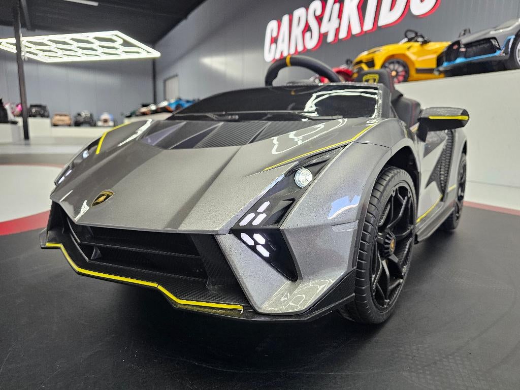 Kinderauto Lamborghini Autentica - soft start - leren zit, Enlèvement ou Envoi, Neuf, Télécommande