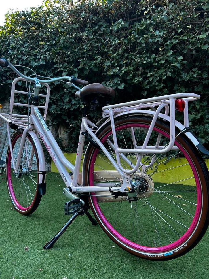 Roze omafiets van Gazelle, Fietsen en Brommers, Fietsen | Dames | Damesfietsen, Gebruikt, Gazelle, (Extra) lage instap, Versnellingen
