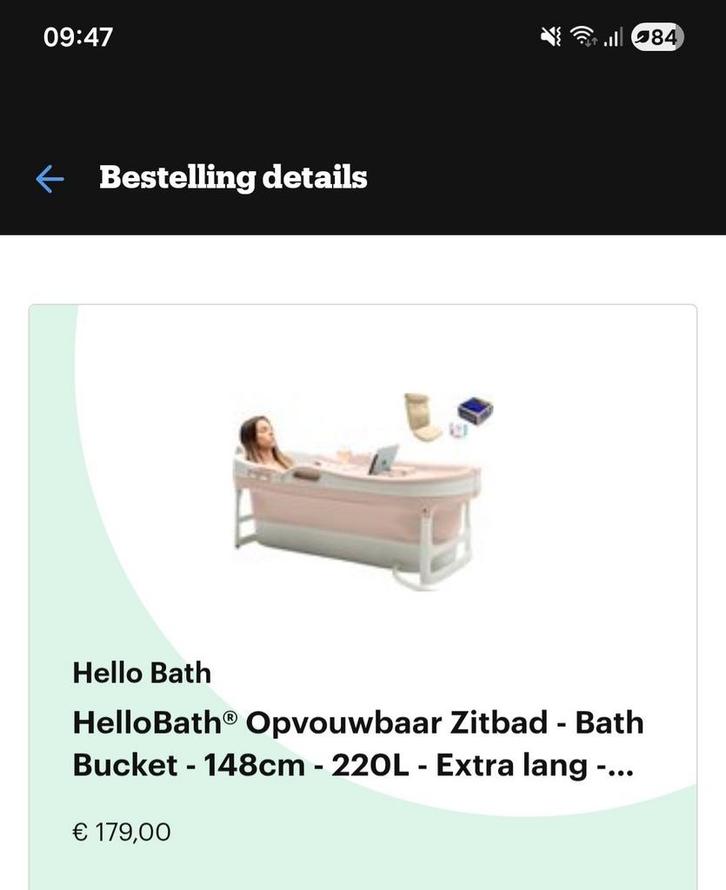 Opvouwbaar bad xl James zand, Huis en Inrichting, Badkamer | Badkamermeubels, Zo goed als nieuw, Overige typen, Minder dan 100 cm