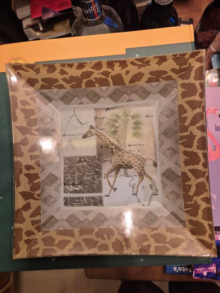 Glazen schaal giraffe, Huis en Inrichting, Verzenden, Schaal