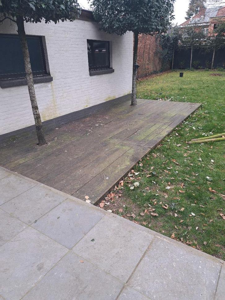 Hardhouten terras, Tuin en Terras, Palen, Balken en Planken, Gebruikt, Planken, Hardhout, Ophalen