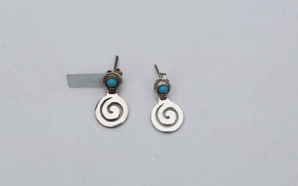 Boucles d'oreilles en argent 925 avec turquoise, Bijoux, Sacs & Beauté, Boucles d'oreilles, Enlèvement ou Envoi, Neuf, Argent