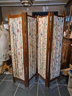Oude houten paravent met 4 panelen - kamerscherm, Huis en Inrichting, Woonaccessoires | Kamerschermen, Ophalen