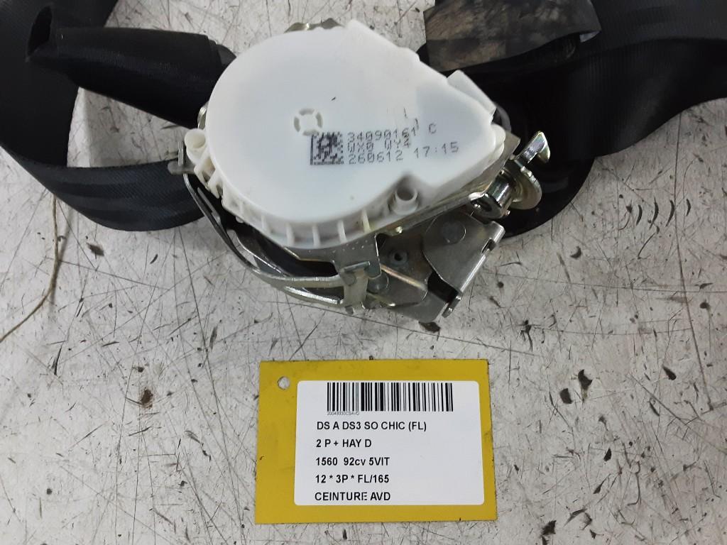 CEINTURE DE SECURITE AVANT DROIT DS3 (SA) (34090161C), Citroën, Mevr. I. Hauben, Utilisé, Rue de l'Espoir 34 34
4030  GRIVEGNÉE, BE