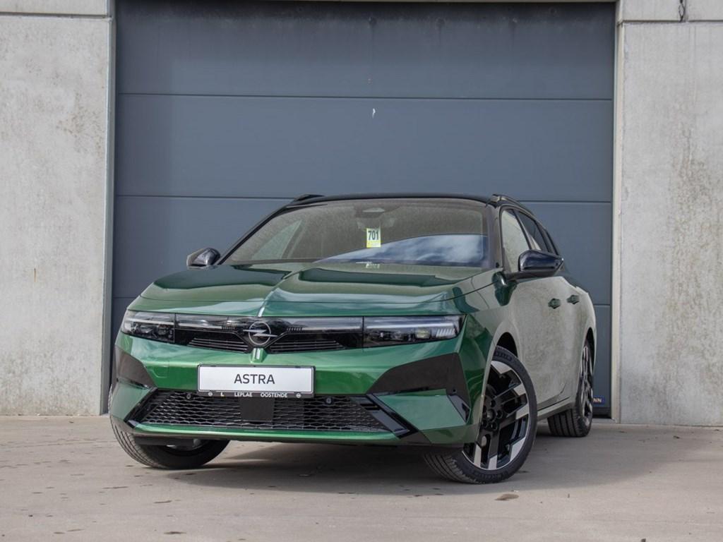 Opel Astra ST FACELIFT|58KWH 156PK|ULTIMATE|PANO DAK|FULL O, Auto's, Opel, Automaat, Zwart, Elektrisch, Break