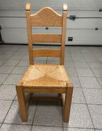 6 stoelen in volle eik met rieten zitting, Huis en Inrichting, Stoelen, Ophalen, Gebruikt, Hout, Vijf, Zes of meer stoelen