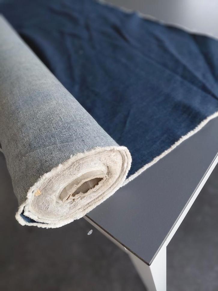 17 meter dikke blauwe rol JEANS FABRIC, Hobby en Vrije tijd, Stoffen en Lappen, Nieuw, Katoen, 120 cm of meer, 200 cm of meer