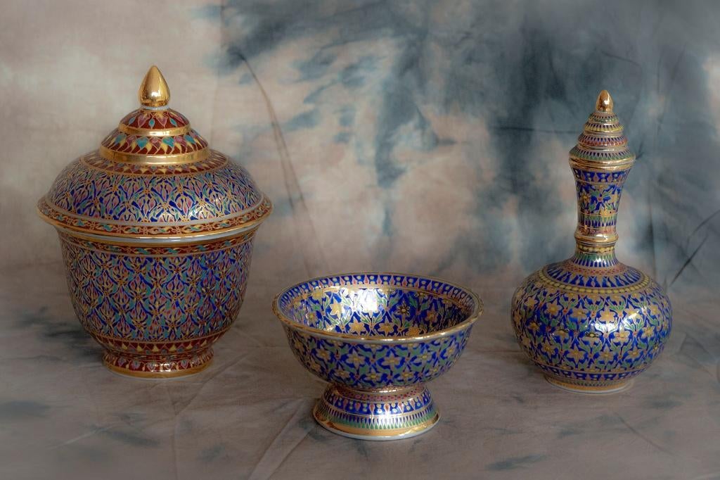 Céramique thaïlandaise Benjarong, Antiquités & Art, Enlèvement ou Envoi