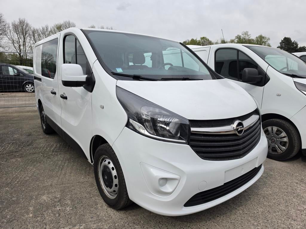 Opel Vivaro 1.6CDTi Dubbele Cabine 2018 Airco 6-zit, Monovolume, 1600 cc, Wit, Ophalen of Verzenden