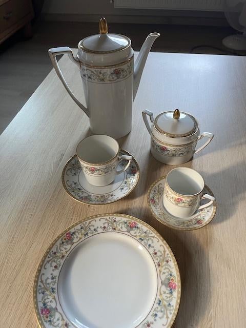 Koffieservies (Esschenbach) 12-delig + 6 kleine kopjes, Ophalen