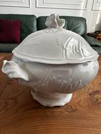 Soupière - Porcelaine Blanche (Décor Iris en Relief), Enlèvement