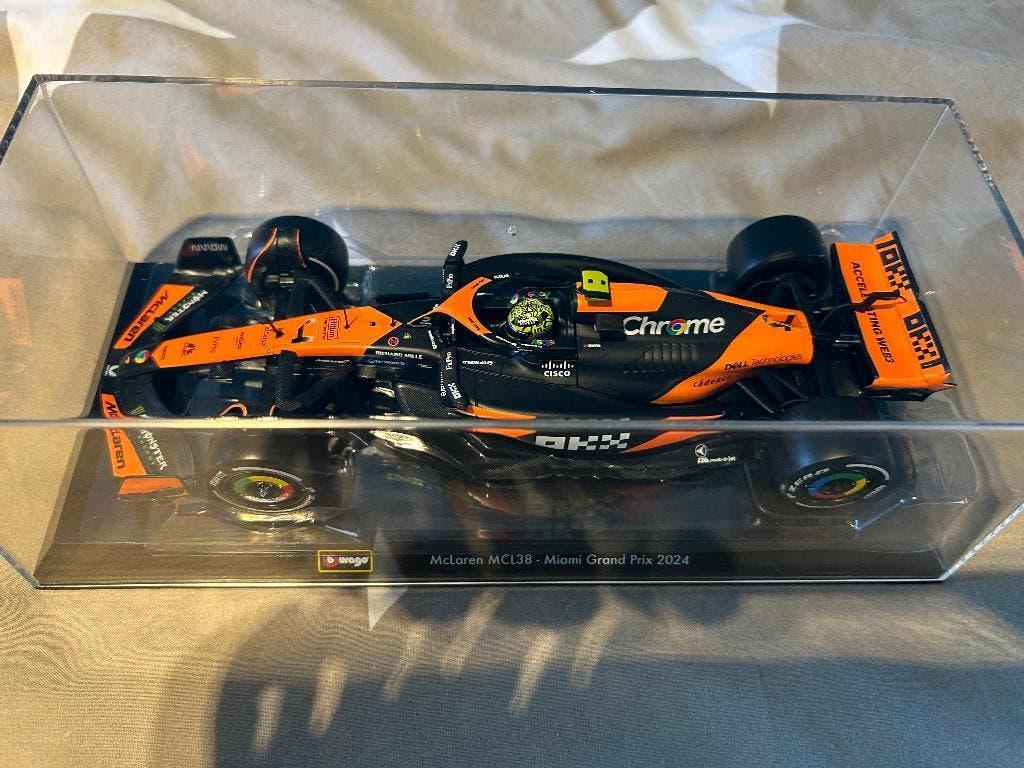 McLaren MCL38, Lando Norris, Winner  GP Miami 2024, 1/24, Ophalen of Verzenden, Nieuw, Auto, Burago