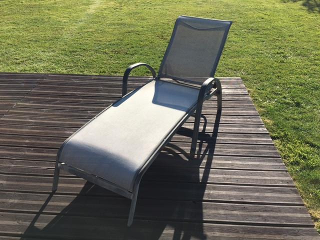 transat multiposition anthracite, Enlèvement, Utilisé, Aluminium, Réglable